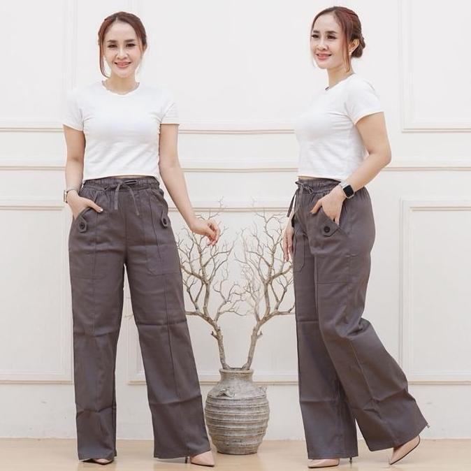 New- Rianti Pants Celana Kulot Wanita Highwaist Korean Style Premium