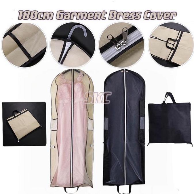 180cm cover gaun pengantin cover baju sarung gaun pesta dress wedding cover Gaun Penutup Debu Gaun P