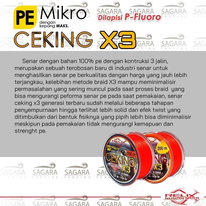 Pesca- New- Senar Pe Ceking 150 Meter | 200 Meter Pe Relix Nusantara Pe Ultra Lht