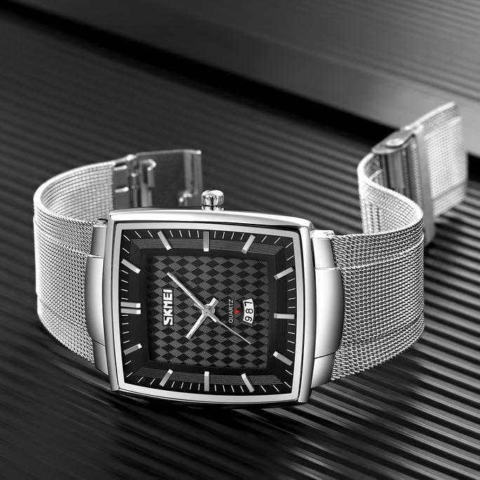 Orologi- Jam Tangan Pria Analog Tali Stainless Steel Bercahaya Skmei 9311