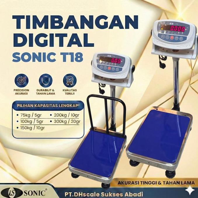 Timbangan lantai T18 kap 100Kg / Timbangan digital kap 75Kg