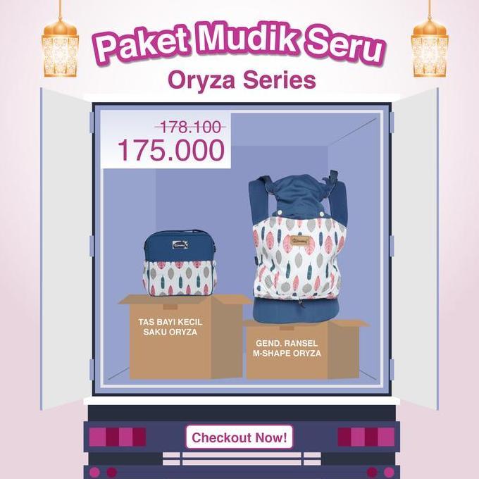 (Good) Paket Mudik Seru Spesial Ramadhan Gendongan dan Tas Bayi Snobby
