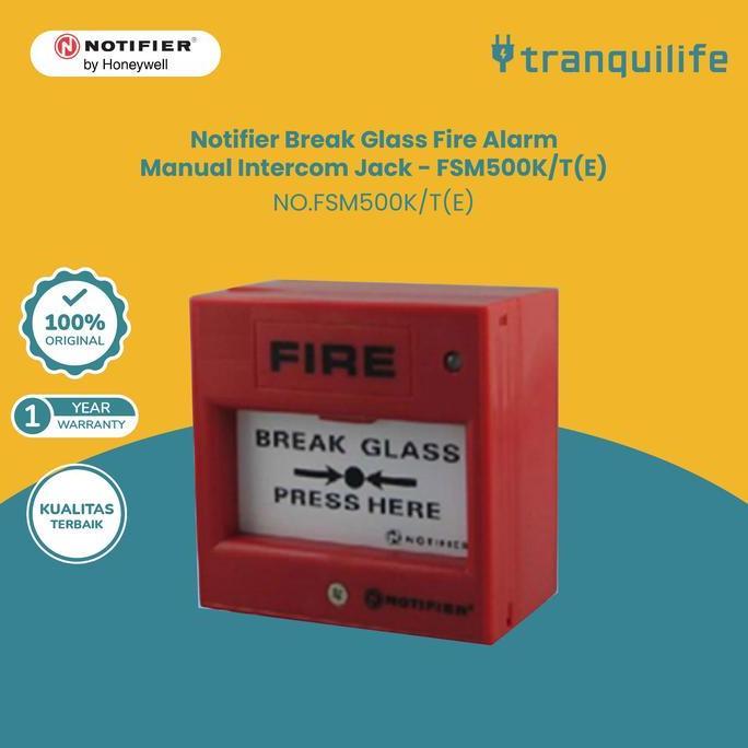 Pilihan- Notifier Alarm Kebakaran Manual Break Glass Fire Intercom Jack - Fsm500K
