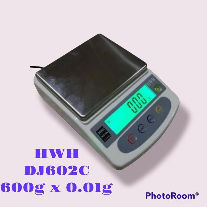 HWH DJ602C timbangan mas/timbangan obat/timbangan 600g x 0.01g HWH