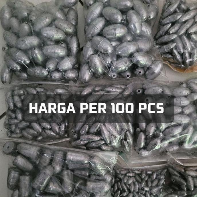 Veii- New- Timah Timbel (100 Pcs )Pemberat Pancing Timah Untuk Mancing Ikan Buana Pancing