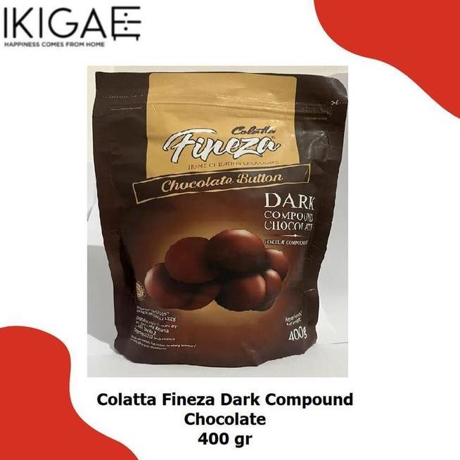 Colatta Fineza Button Choco Fineza Dark Compound Chocolate 400 Gr