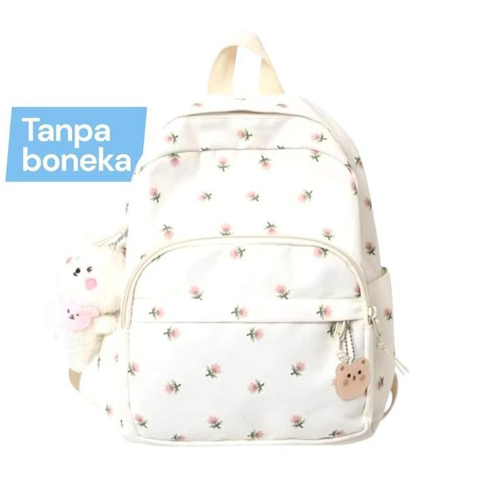New- A Collection Bcanvas Original Tas Sekolah Anak Perempuan Motif Bunga & Minion Fashion Ransel Wa