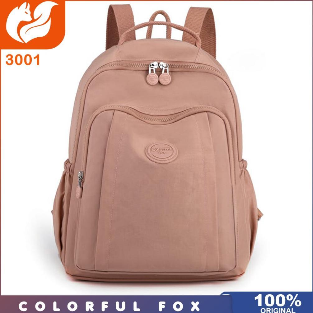 Colorful fox ori - Tas ransel colorful fox 3001 ransel wanita polyester waterproof backpack wanita