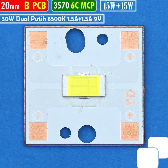 MCP B 3570 20MM 30W 6C DUAL PUTIH PUTIH LED LASER BILED RTD AES 9V