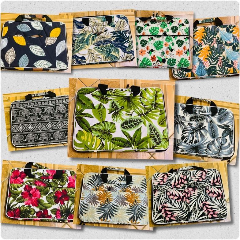 tas laptop kanvas motif / tas jinjing laptop murah/ tempat laptop unik / grosir tas laptop kanvas