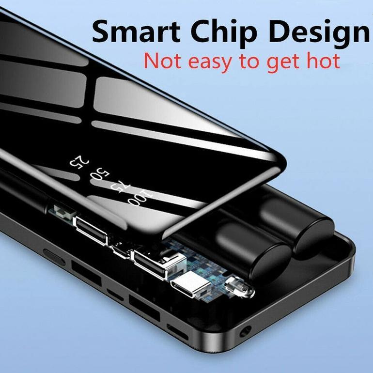 CUCI GUDANG Powerbank 50000 mah Digital Display Fast Charging Kapasitas Besar LED Light Robot Powerb