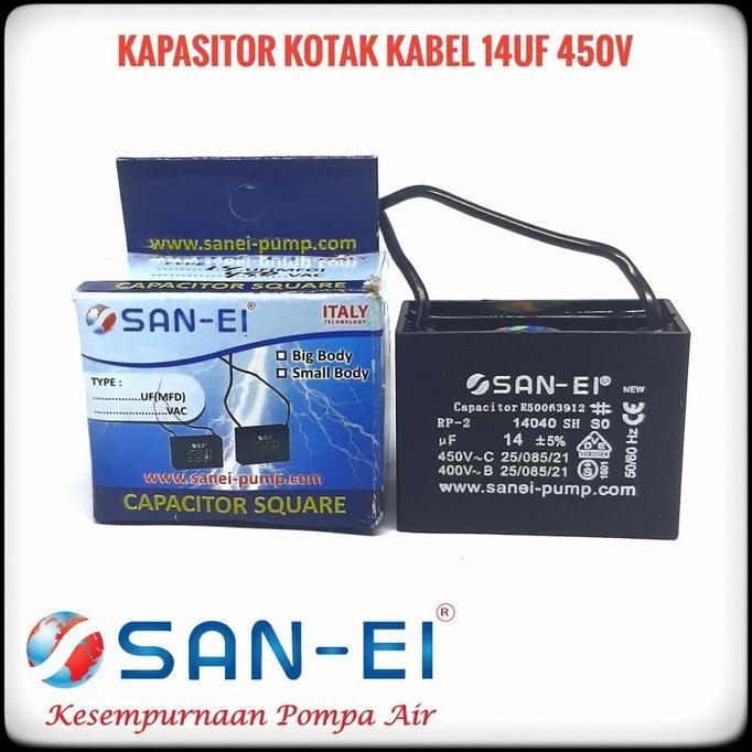 KAPASITOR KOTAK POMPA AIR KABEL 14UF MURAH