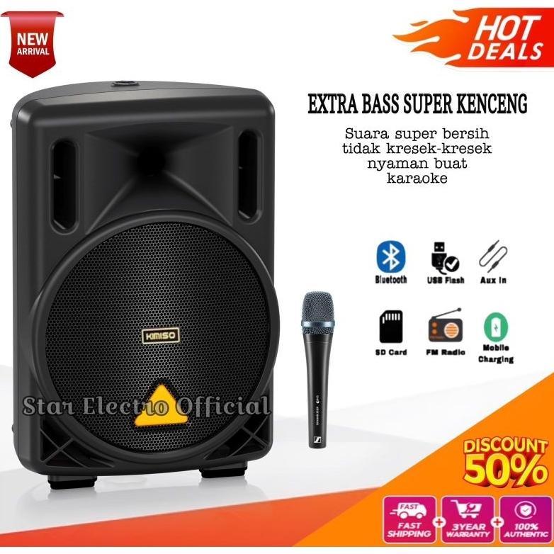 best deals speaker bluetooth karaoke ukuran besar bonus mic extra bass salon aktif jumbo