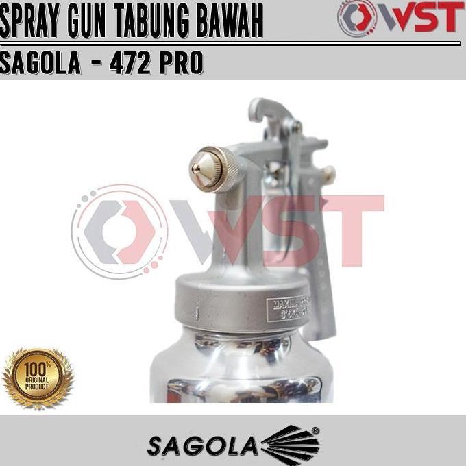 pt.berkah- Spray Gun SAGOLA 472 PRO Original 600cc / Spray Gun Tabung Bawah Diskon