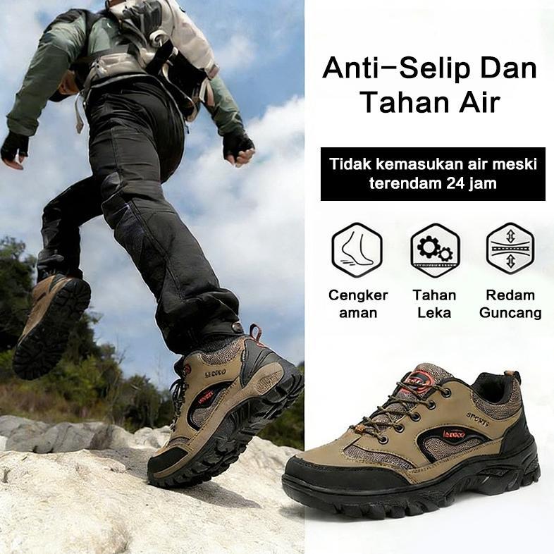 BESTPROMO Leedoo Sepatu Gunung Sneakers Anti Air Sport Shoes Hiking Sepatu Gunung Hiking MH204