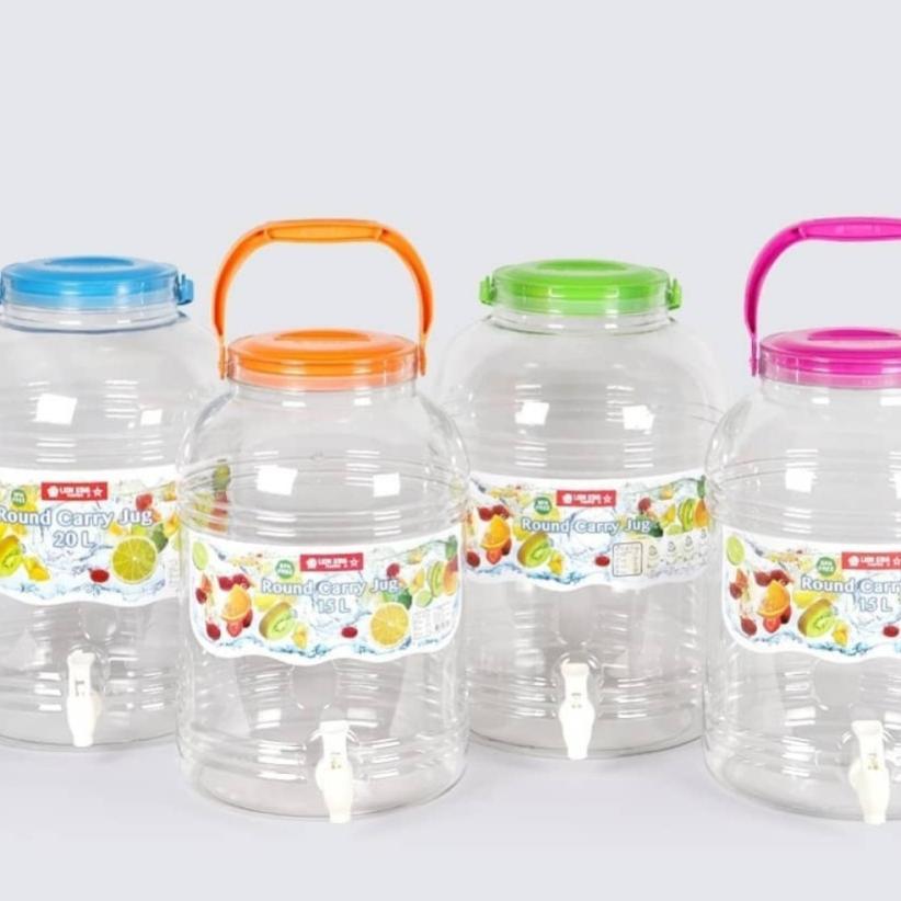 Lion Star  Round Carry Jug  8 Liter Dispenser Air Minum / Galon Air Kecil Galon + Kran