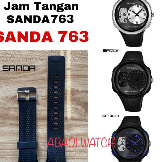 Strap Tali Rubber Jam Tangan Original Sanda 763 Sanda 763 Strap Rubber Sanda763