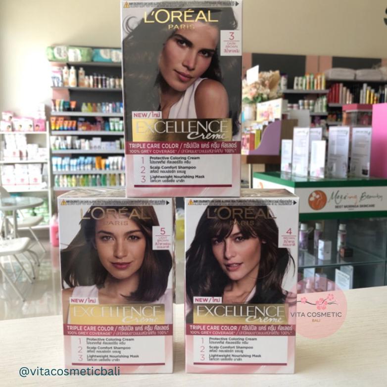[11 WARNA] Loreal Paris Excellence Creme Hair Color Cat / Pewarna Rambut Loreal Semir cat rambut