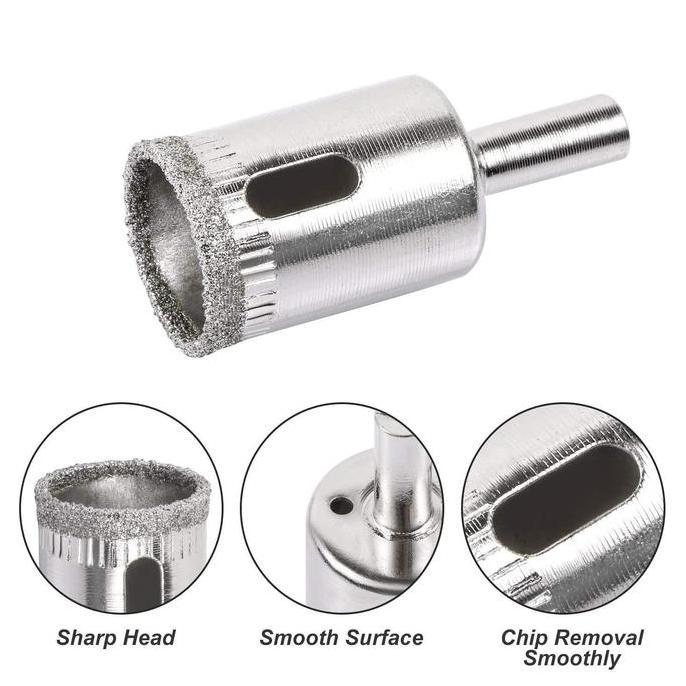 ID.BOIS  Mata Bor Granit Marmer Set/Set Mata Bor Kaca Hole Saw Keramik Granit Marmer Batu Porselen D