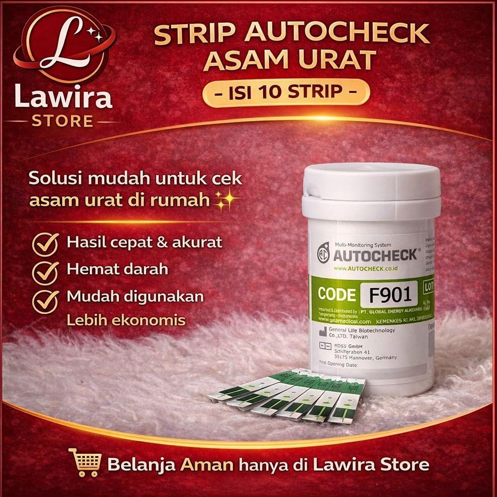 Termurah Autocheck / Strip Autocheck Uric Acid isi 10 Test strips