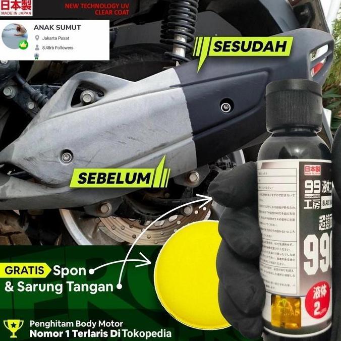 (Good) Penghitam Body Motor/Mobil  Black to More Black