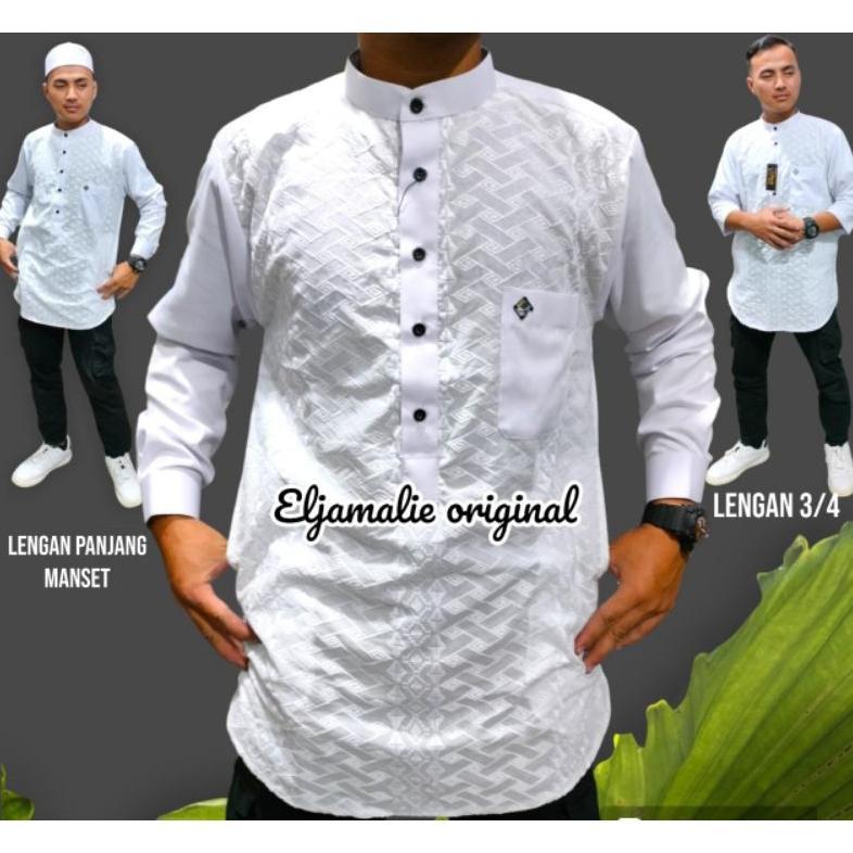 recommended koko pria putih bordir kurta pakistan katun s-xxl