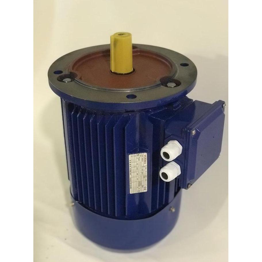 dinamo 5,5 hp 4 pole 3 phase motor flange / elektromotor yuema 5,5 hp