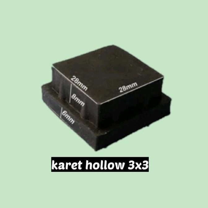 karet kaki holo 3x3 / karet besi holo 30x30 / karet holo padat 3x3  isi 40pcs
