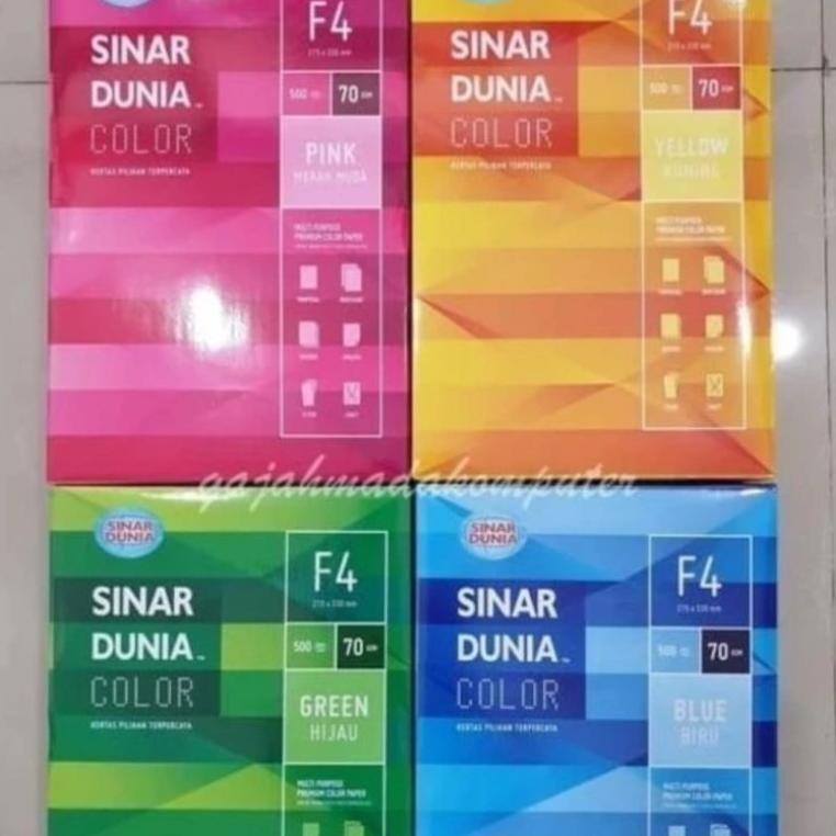 Hvs Warna Sidu 70 Gram Folio ( F4 ) Satuan Rim