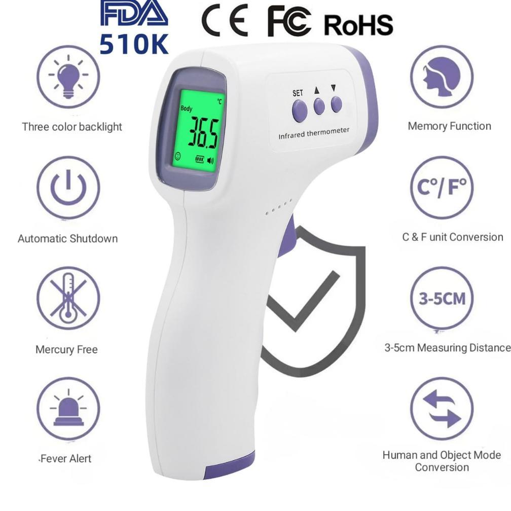 [Medan] Thermogun Merk Aogesi Thermometer Tembak Infrared Non Contact Digital Led Display  Termomete