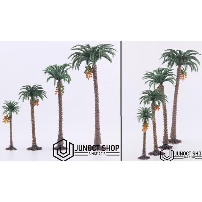 MAKET MINIATUR POHON PALM DENGAN BUAH KURMA BUNGA KELAPA KECIL DETAIL JUN27