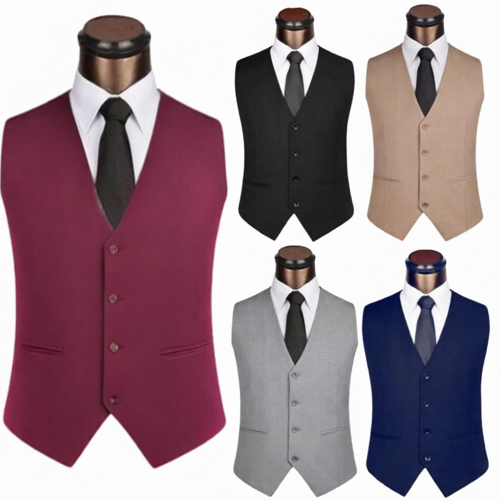 Vest Rompi Formal Pria - Setelan Dalaman Jas Cowok / Groomsmen Wedding Tanpa Kerah