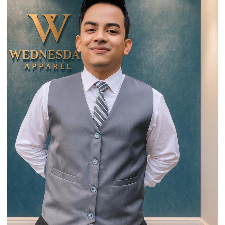 Vest Pria Casual Basic Formal Slimfit | Rompi Blazer Pria | Rompi Jas Pria Formal Slim Fit Jumbo