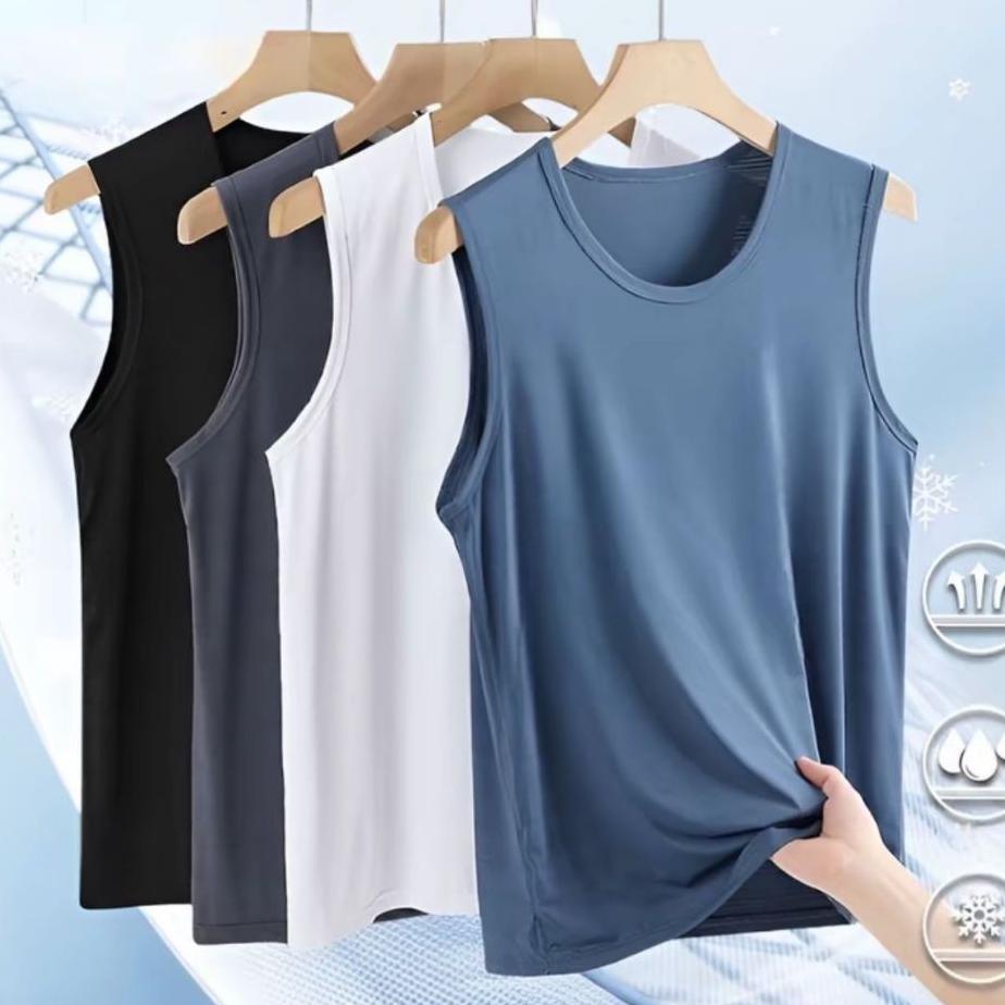 Paket Hemat 4 Pcs Singlet Pria Dewasa Import Slim Fit Kaos Kutang Pres Body Tangtop Cowok Viral