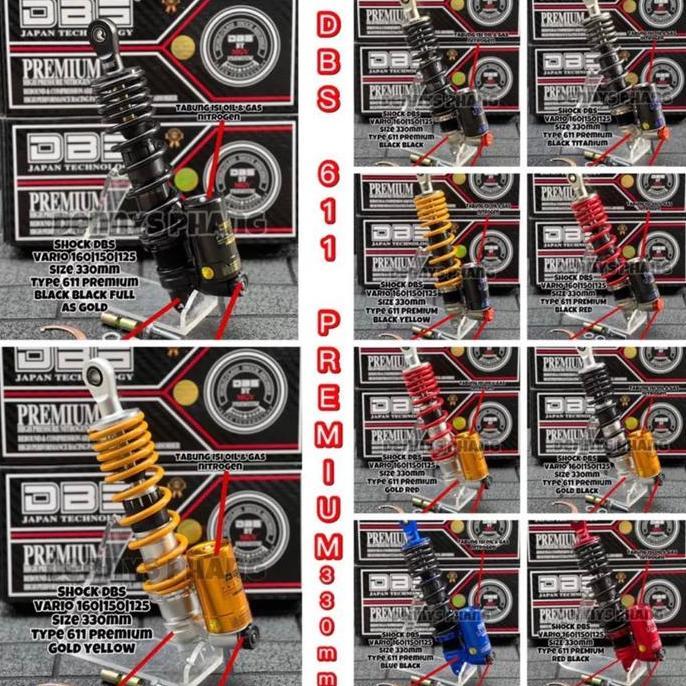 Shock DBS 611 Premium Tabung Bawah Matic Dumper Singel Shock 330mm Shockbreaker Tabung Bawah X Rider