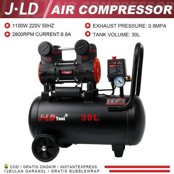 New- Jld Kompresor Angin Tanpa Oilless 1Hp 30L