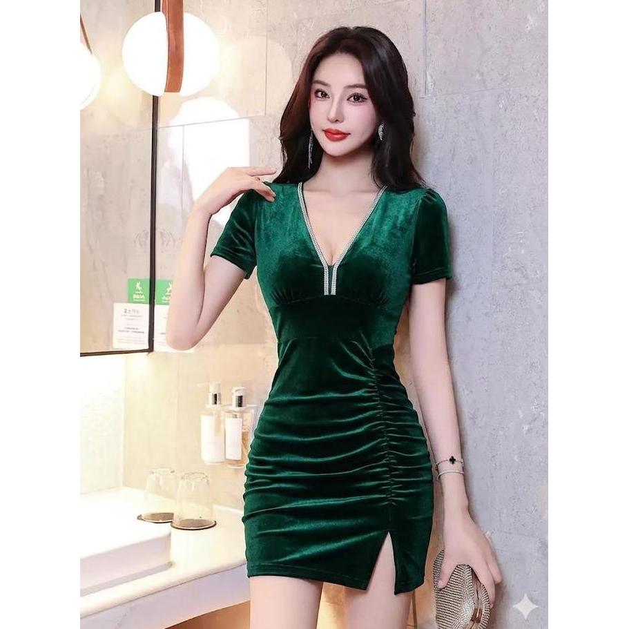 Pilihan - Dress Seksi/Dress Wanita Seksi Bahan Beludru