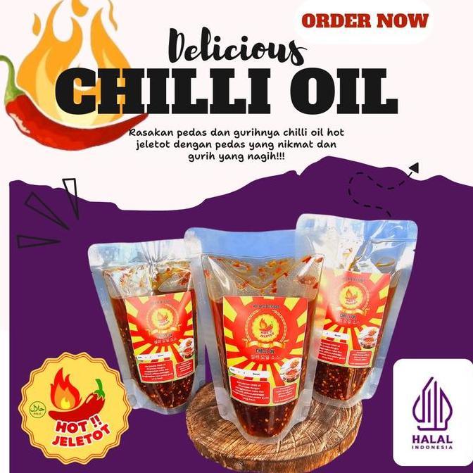 Pilihan - Chilli Oil Hot Jeletot Kemasan 150 Gram Pedas Enak Gurih Nagih Dimsum Saus Chili Masakan