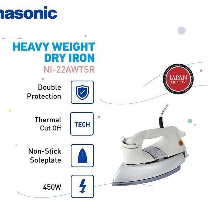 Panasonic NI 22 AWT Setrika Flatiron NI22AWT Anti Lengket NI22 AWT