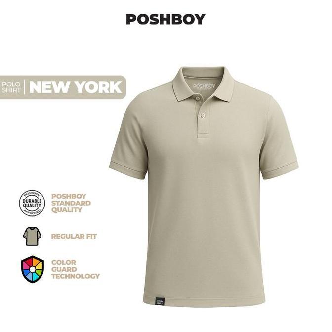 Thsr- Poshboy Basic Polo Shirt New York - Polo Shirt Pria Lengan Pendek