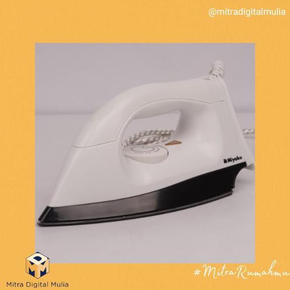 Miyako EI1008M Setrika Listrik 395W Alas Anti Lengket Soleplate Non Stick Lapisan Teflon Pelindung K