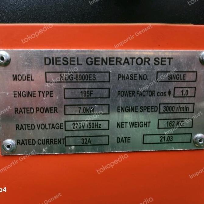 Genset Silent 7000 Watt Diesel 1 Phase