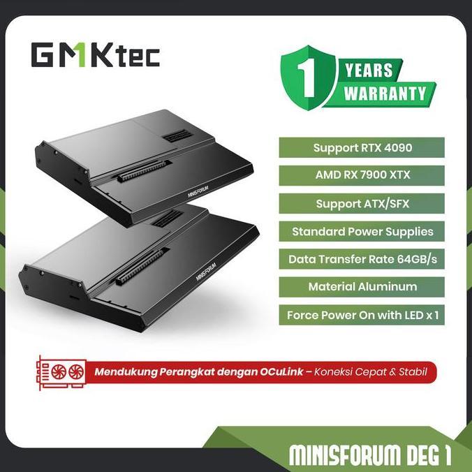 NEW EXSTERNAL VGA Minisforum Deg1 Mini eGPU Enclosure for RTX 4090, AMD RX 7900 XTX, Support ATX/SFX