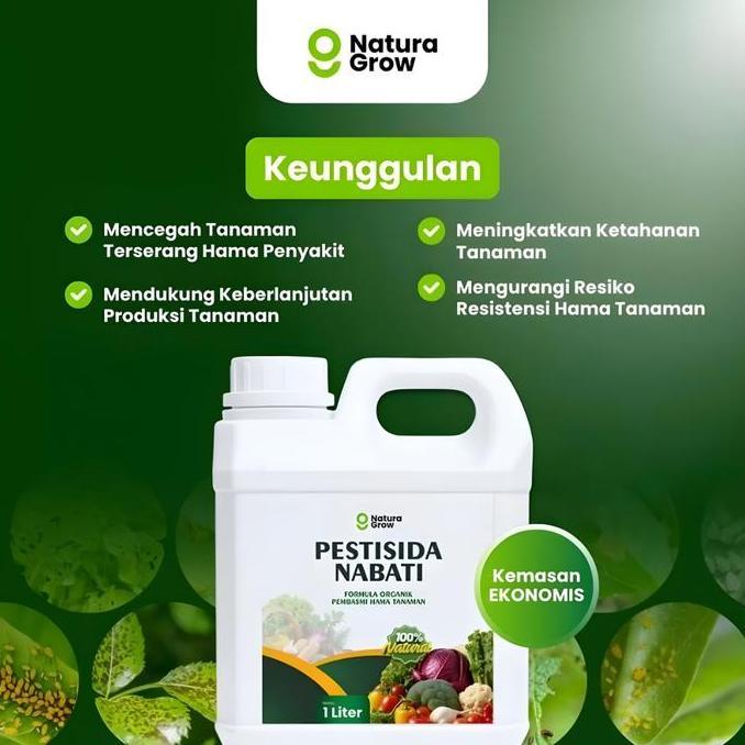 Naturagrow - Pestisida Nabati Organik 3In1 1 Liter Formula Pekat | Insektisida Fungisida Bakterisida