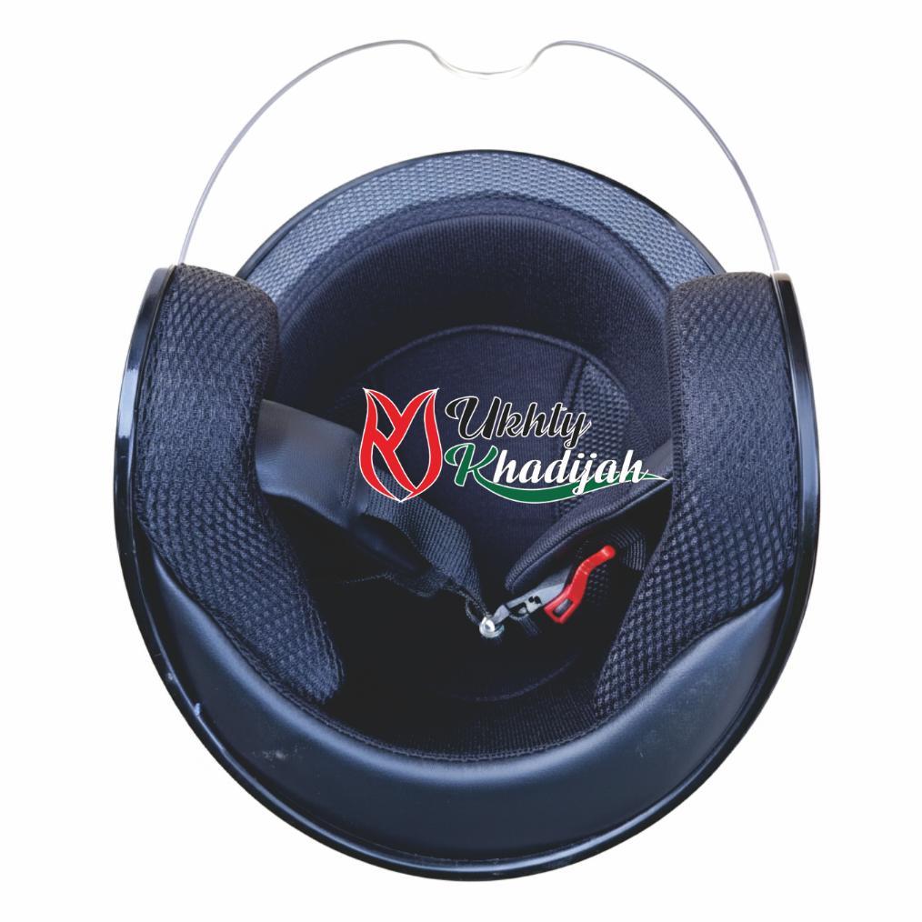 HOT DEALS Helm SCOOPY hitam polos, bawaan motor untuk pira dan Wanita Dewasa - Desain Elegan, Kaca P