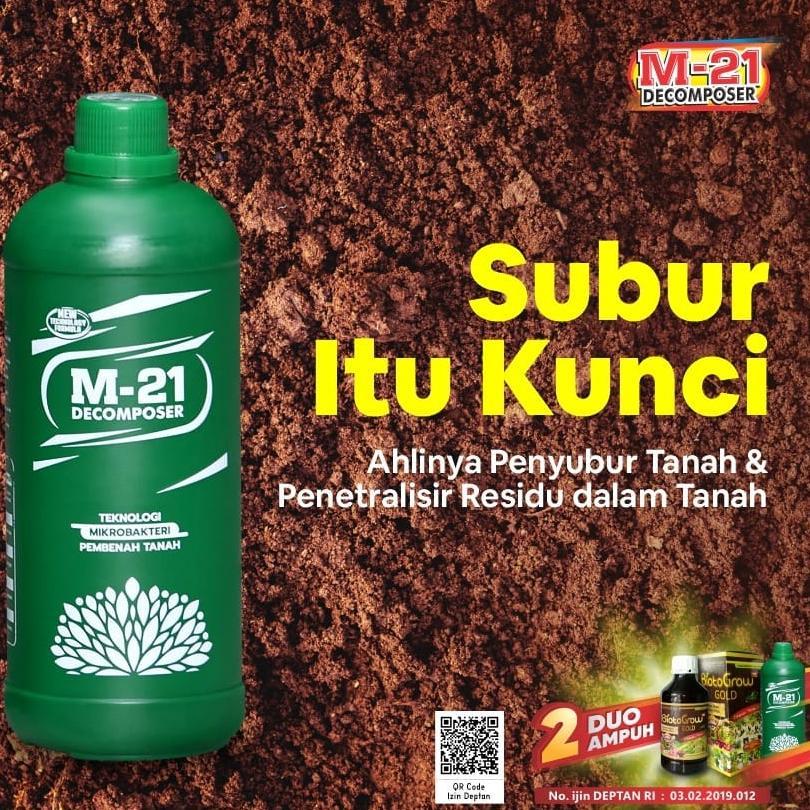 NEW M21 Dekomposer Pupuk Pembenah Tanah Teknologi Mikrobakteri 1 Liter [terbaik][terlaris]