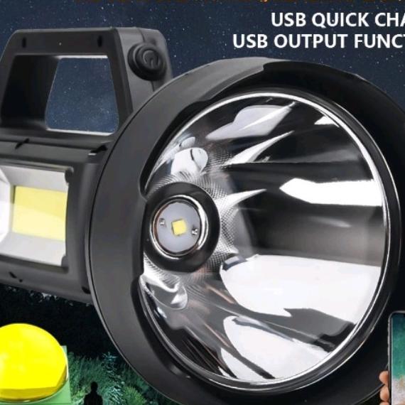 Senter Led Waterproof Super Terang 4 Mode + Cob Usb Charging - Yd 899