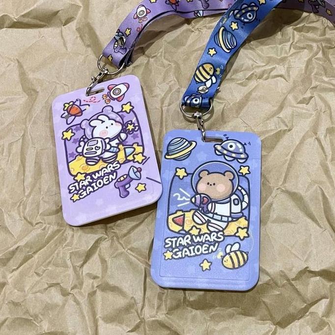 Happyaja- Id Card Holder Motif Tali Panjang