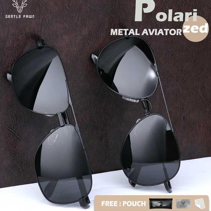 Youbit- Kacamata Sunglasses Polarized Anti Silau Pria Kotak Metal Ddd 2605