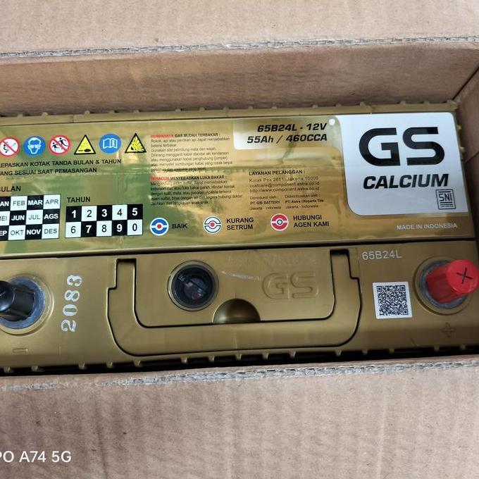 AKI MOBIL GS CALCIUM ASTRA 65B24L / NS60L 12V-55AH